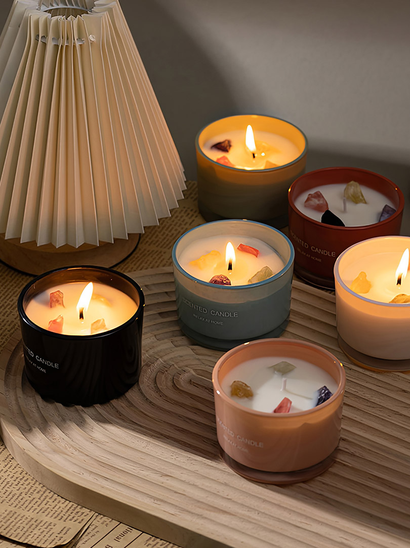 Dopamiinin tunteellinen tuoksuinen kristallikynttilä