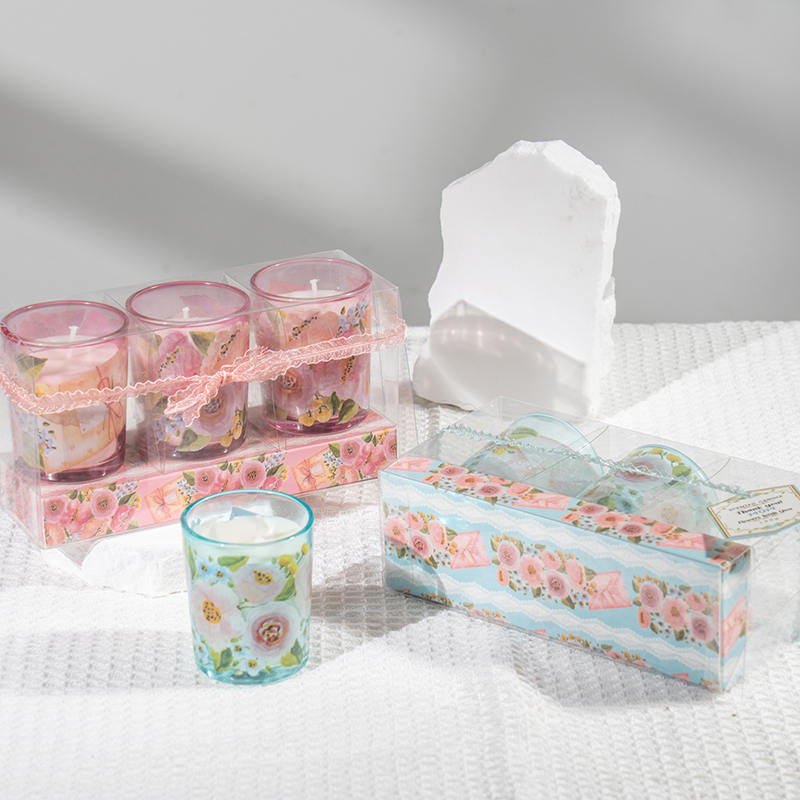 Äitienpäivä klassinen pieni pyöreä lasikuppi tuoksukynttilät 3kpl set-eco soijakynttilän valmistaja