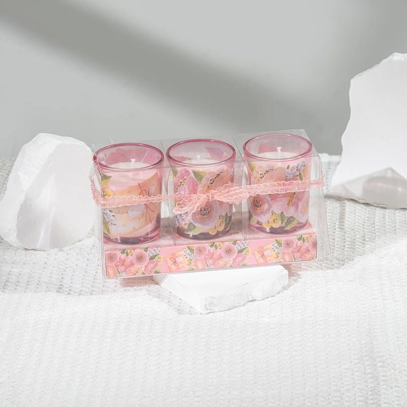 Äitienpäivä klassinen pieni pyöreä lasikuppi tuoksukynttilät 3kpl set-eco soijakynttilän valmistaja