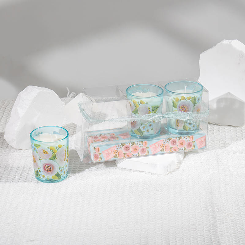 Äitienpäivä klassinen pieni pyöreä lasikuppi tuoksukynttilät 3kpl set-eco soijakynttilän valmistaja