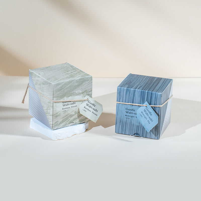 Pyöreä lasikynttiläkuppi pystyraidoilla tuoksukynttilät - eko soijavaha kynttilän myyjä