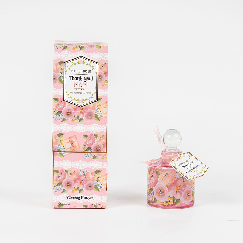 Äitienpäivän tyylikäs pyöreä lasipullon ruokohajotin